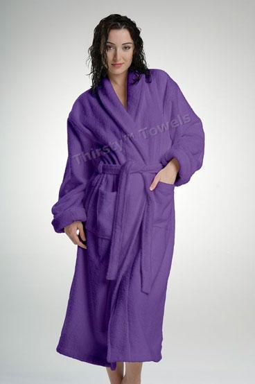 100% Egyptian Cotton, Dressing Gown Towelling Bathrobe – Bed and Bath Linen